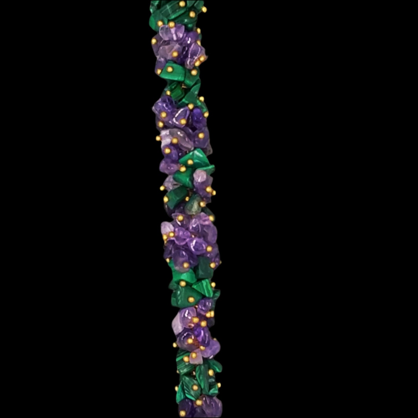 Water & Earth Valentine's Harmony - Love's Balance in Amethyst and Malachite